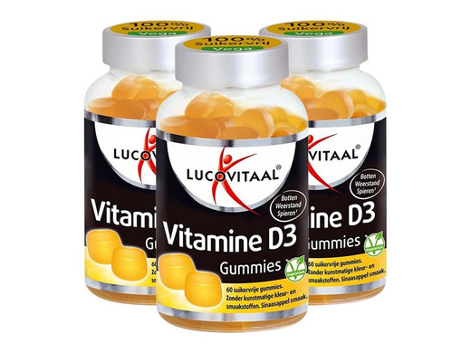 3x Lucovitaal Vitamine D3 Gummies | 180 Stuks