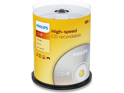 100x Philips 700 MB CD-R | CR7D5NB00