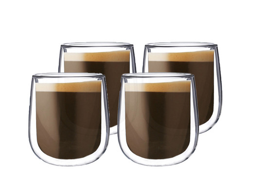 4x Luxe Dubbelwandig Espresso Glas | 100 ml