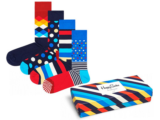 Happy Socks Geschenkbox mit 4 Paar Socken | 36–46