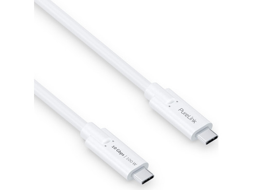 Purelink Kabel USB-C auf USB-C 3.1 Gen2 | 0,5 Meter | iSeries | Weiß