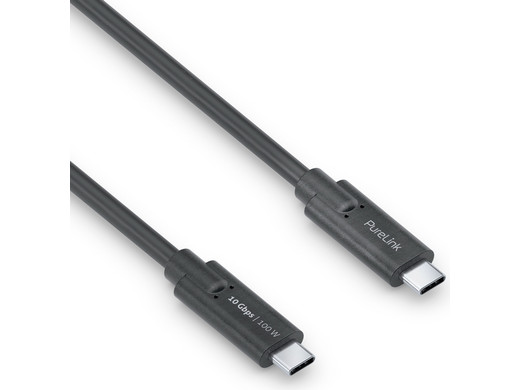 Purelink Kabel USB-C auf USB-C 3.1 Gen2 | 0,5 Meter | iSeries | Schwarz