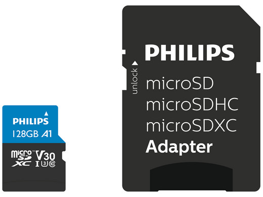 Philips 128 GB microSDXC Kaart | Class 10 | UHS-I | U3 | FM12MP65B
