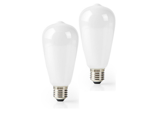 2x Nedis Smart LED-Lampe | WLAN | E27 | 500 ml | 2700 K | ST64